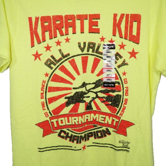 Hot Topic Yellow Karate Kid T-Shirt Men's Size Small - Picture 3 of 4